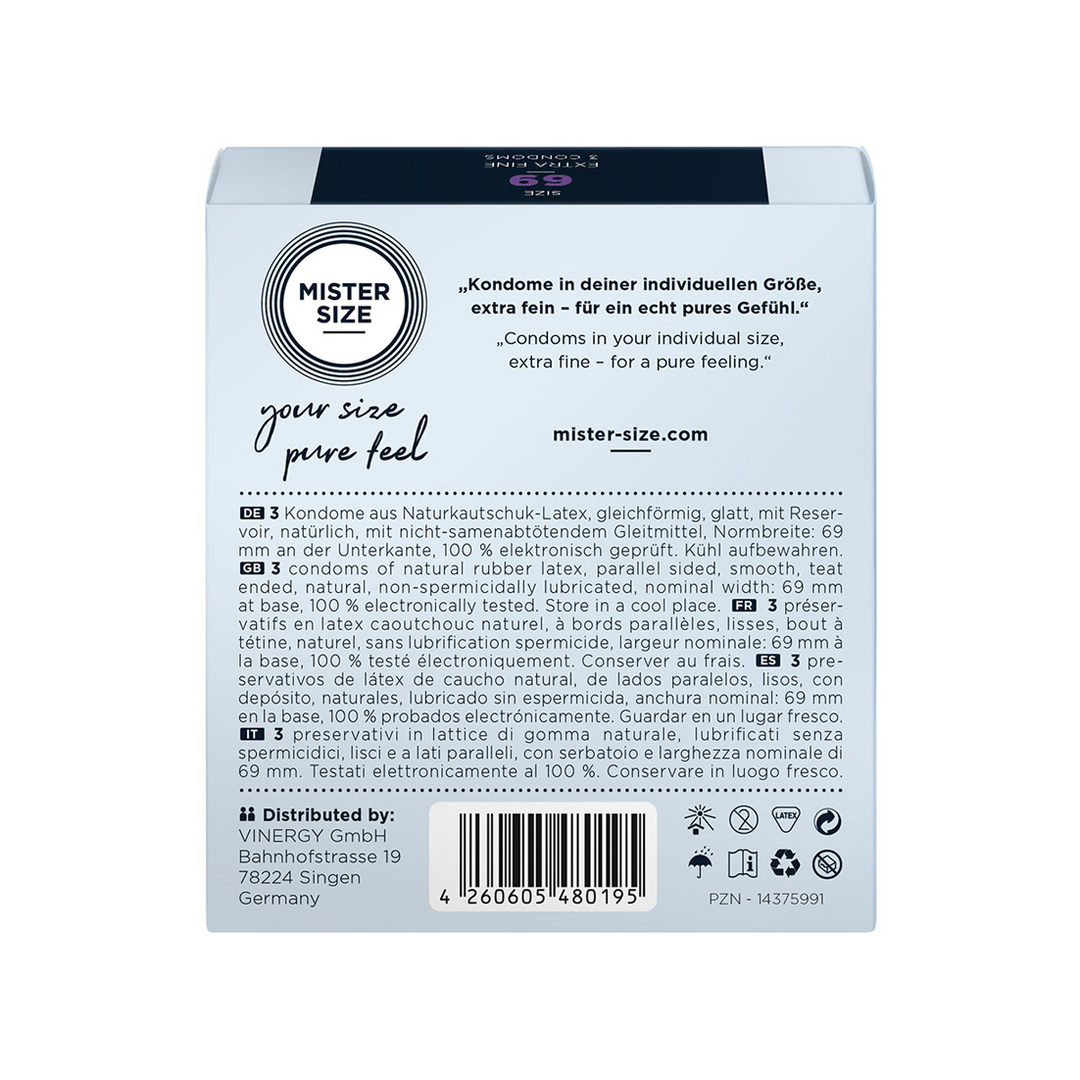Pure Feel – Condoms 69 mm – 3 Pack