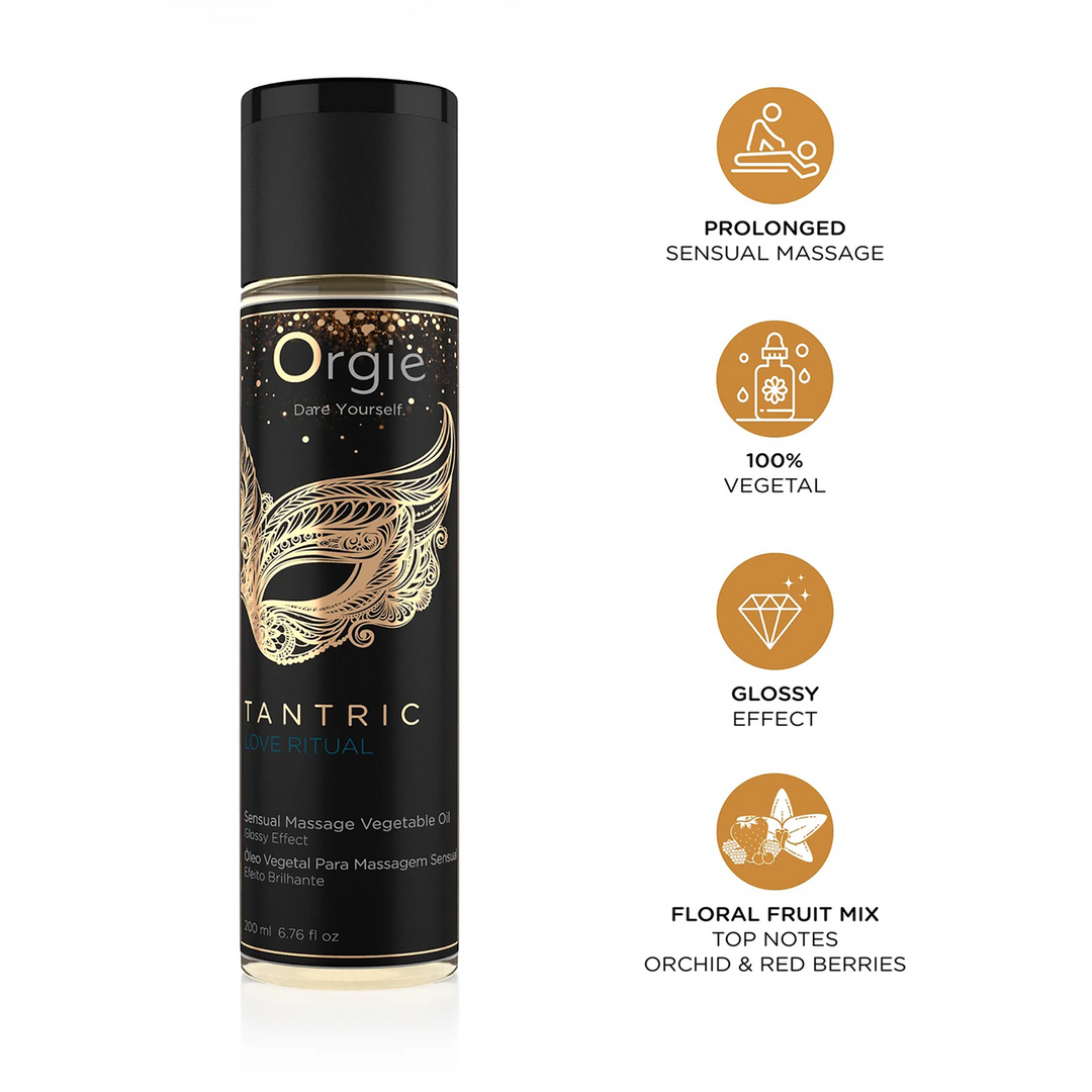 Tantrische Liefdesritueel – Shining Effect Massageolie – 7 fl oz / 200 ml