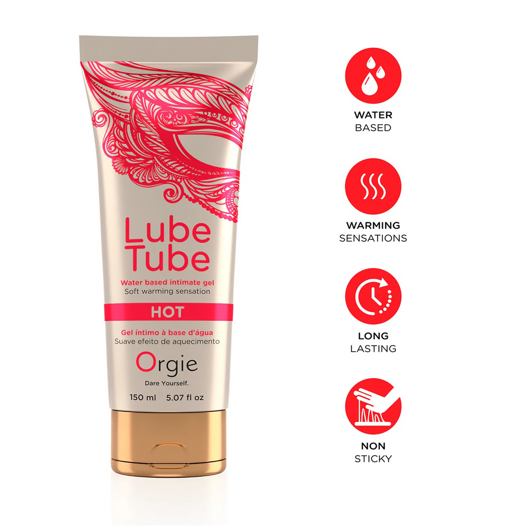 Lube Tube Hot – Waterbased Lubricant met een Warming Effect – 5 fl oz / 150 ml