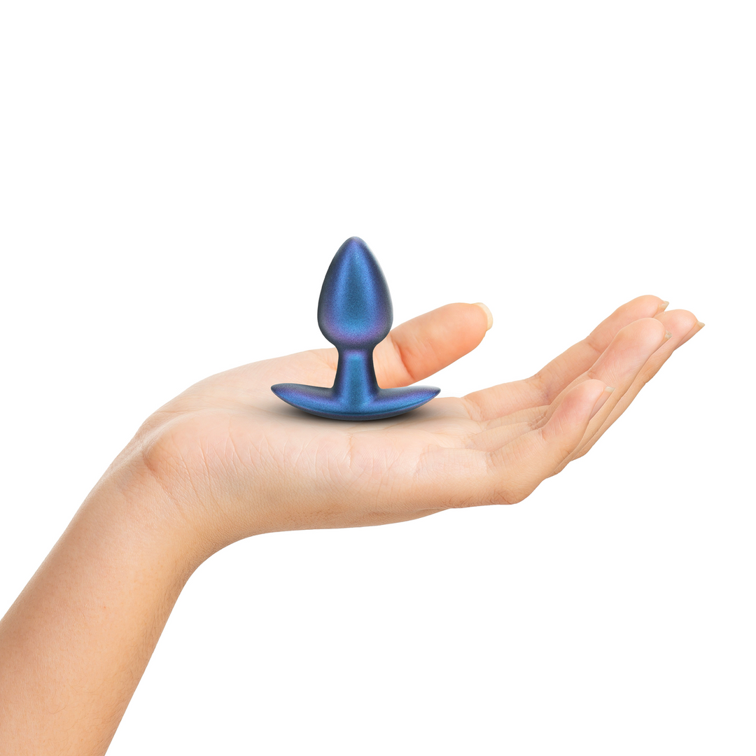 Zachte Siliconen Anale Plug – Klein – 2,6 / 6,5 cm – Metallic Blauw