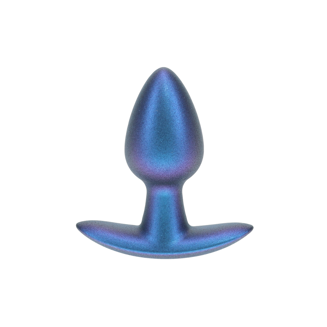 Zachte Siliconen Anale Plug – Klein – 2,6 / 6,5 cm – Metallic Blauw
