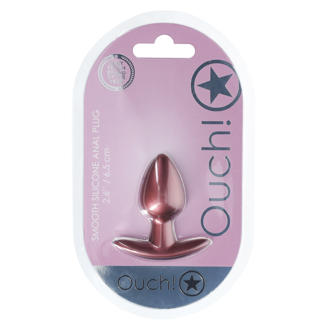 Zachte Silicone Anale Plug – Klein – 2,6 / 6,5 cm – Roségoud