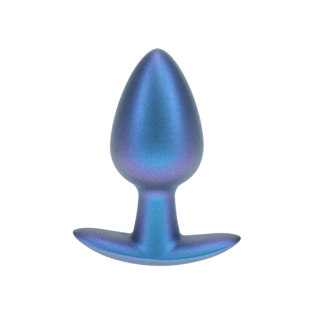 Plug Anal de Silicona Suave - Mediano - 3.1 / 7,9 cm - Azul Metálico