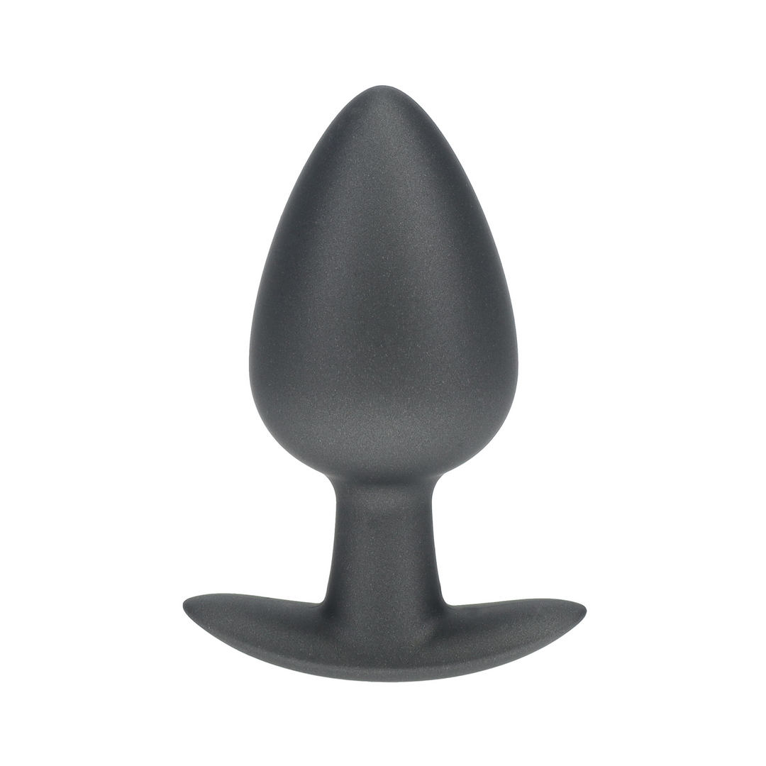 Zachte Siliconen Anale Plug – Groot – 3,5 / 8,9 cm – Gunmetal
