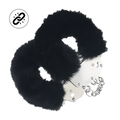 Zware Fluffy Handboeien - Zwart Zware Fluffy Handboeien - Zwart