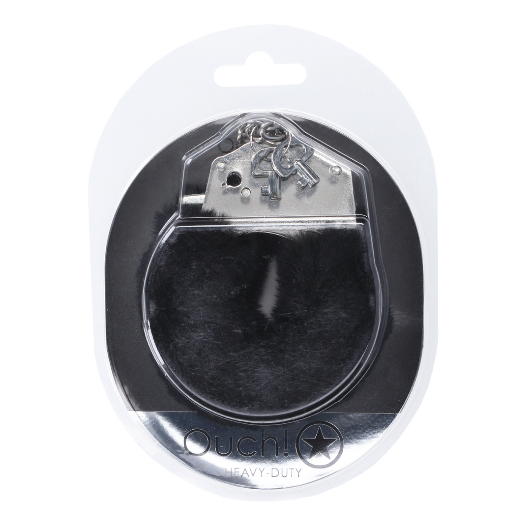 Zware Fluffy Handboeien – Zwart