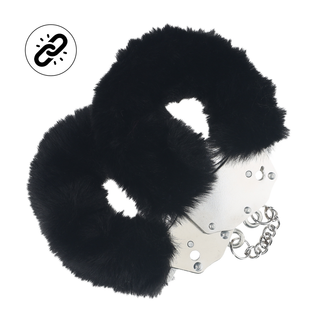 Zware Fluffy Handboeien – Zwart