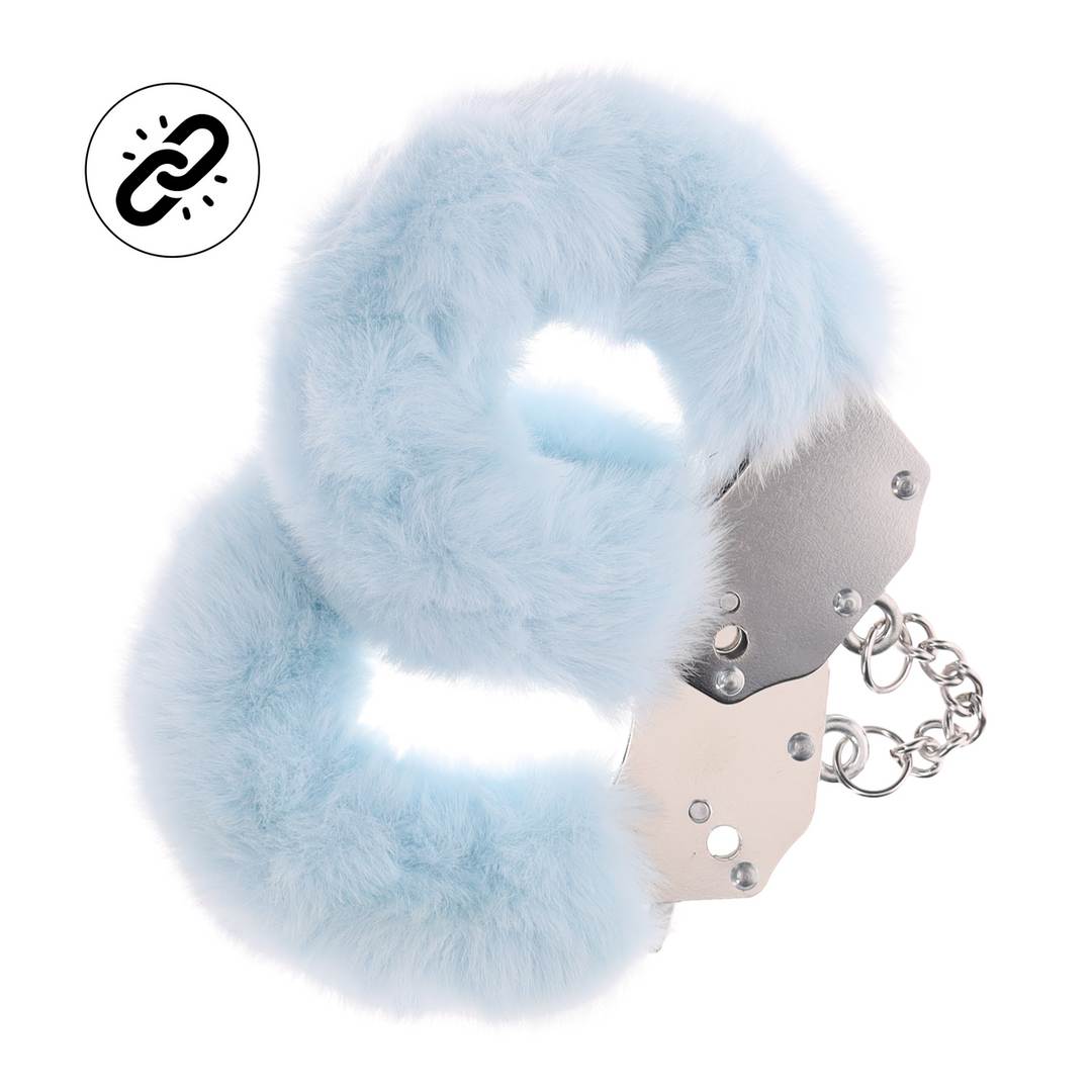 Zware Fluffy Handboeien – Poederblauw