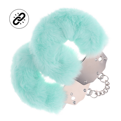 Zware Fluffy Handboeien - Poeder Groen Zware Fluffy Handboeien - Poeder Groen