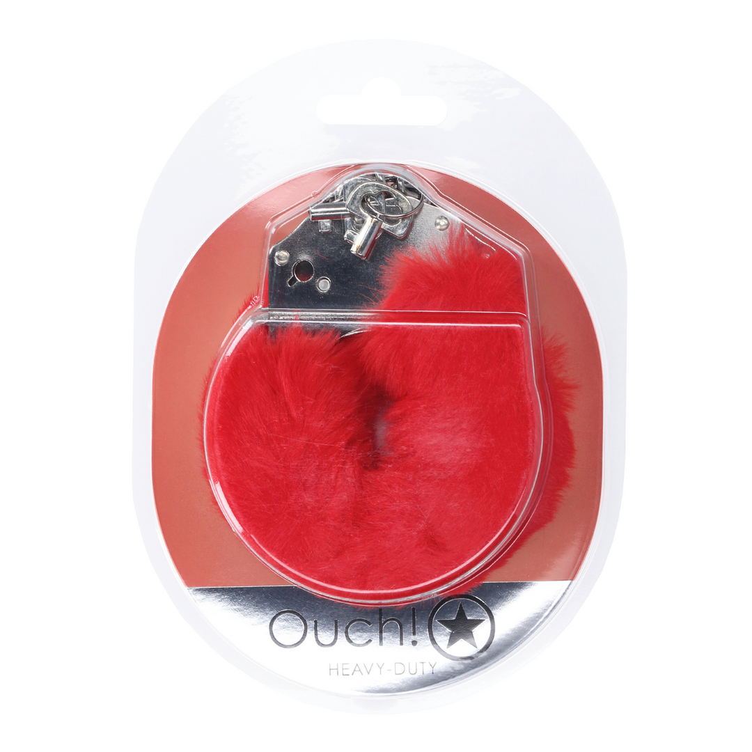 Zware Fluffy Handboeien – Rood