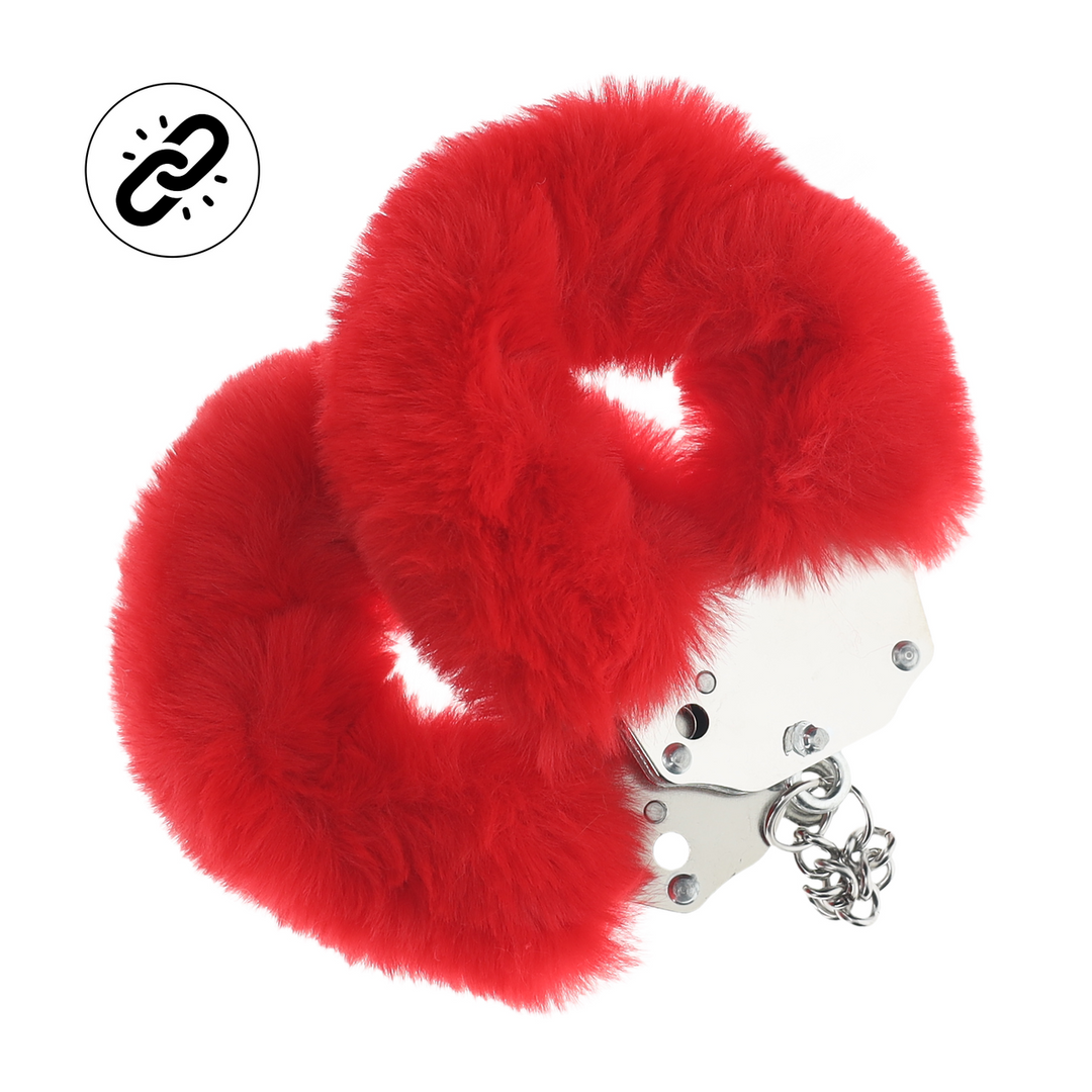 Zware Fluffy Handboeien – Rood