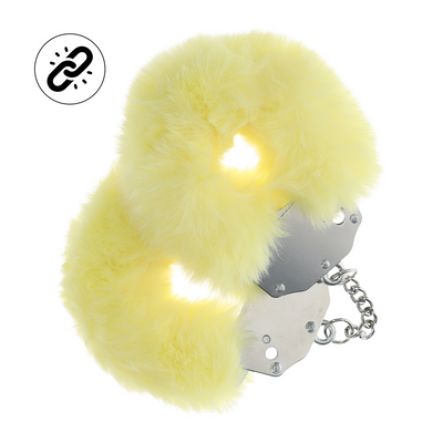 Zware Fluffy Handboeien - Geel Zware Fluffy Handboeien - Geel