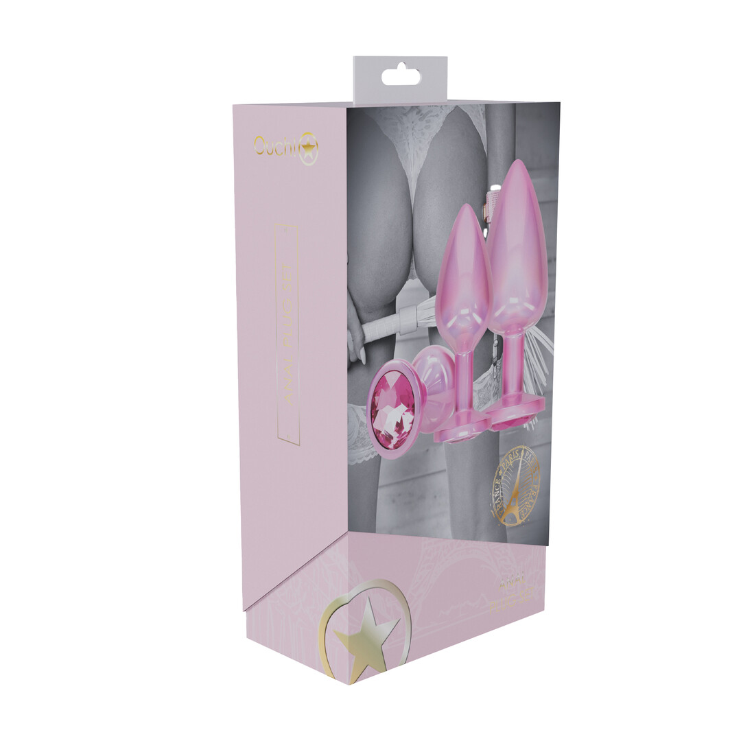 Paris Collection – Metalen Anale Plug Set – Roze