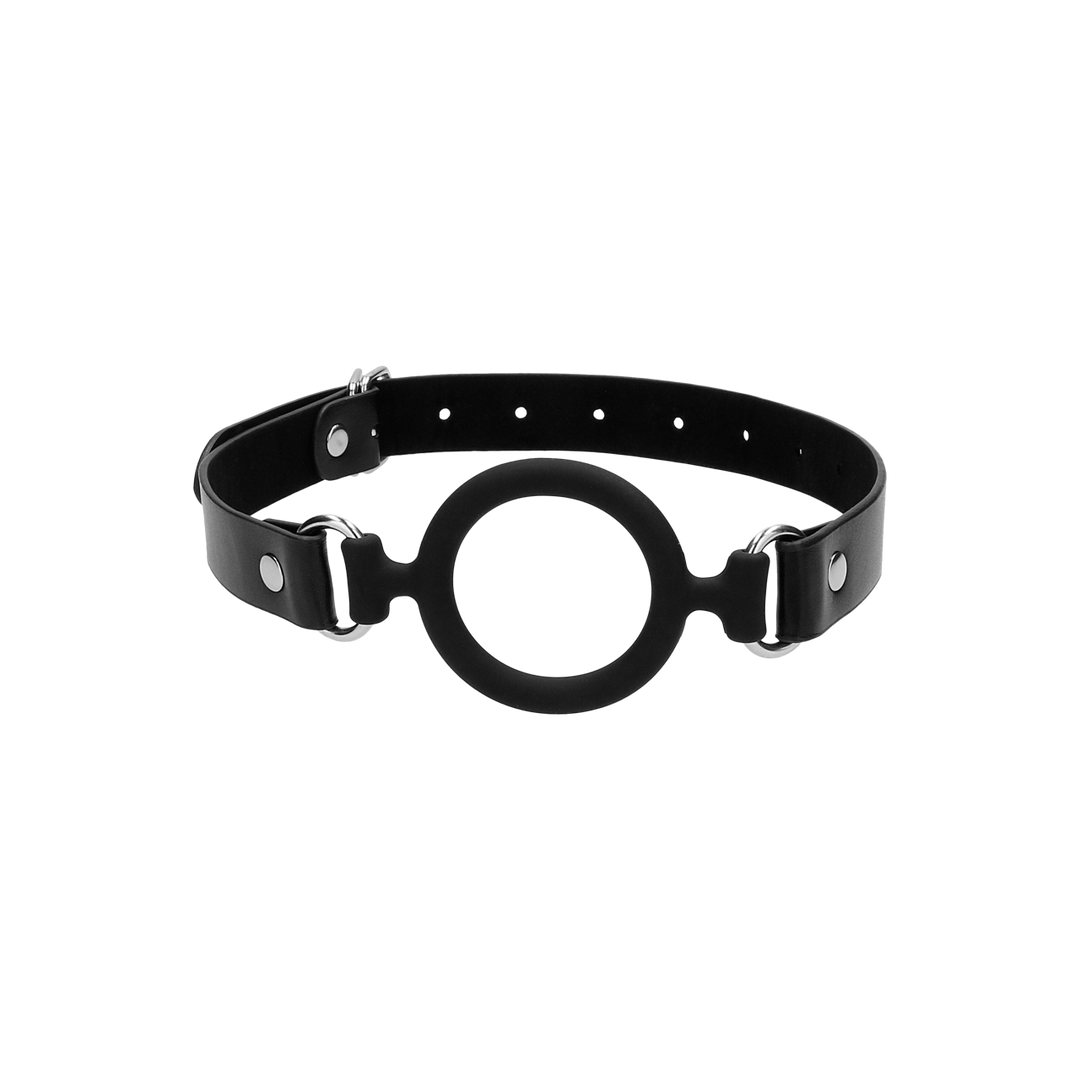 Siliconen Ring Gag met Leren Straps