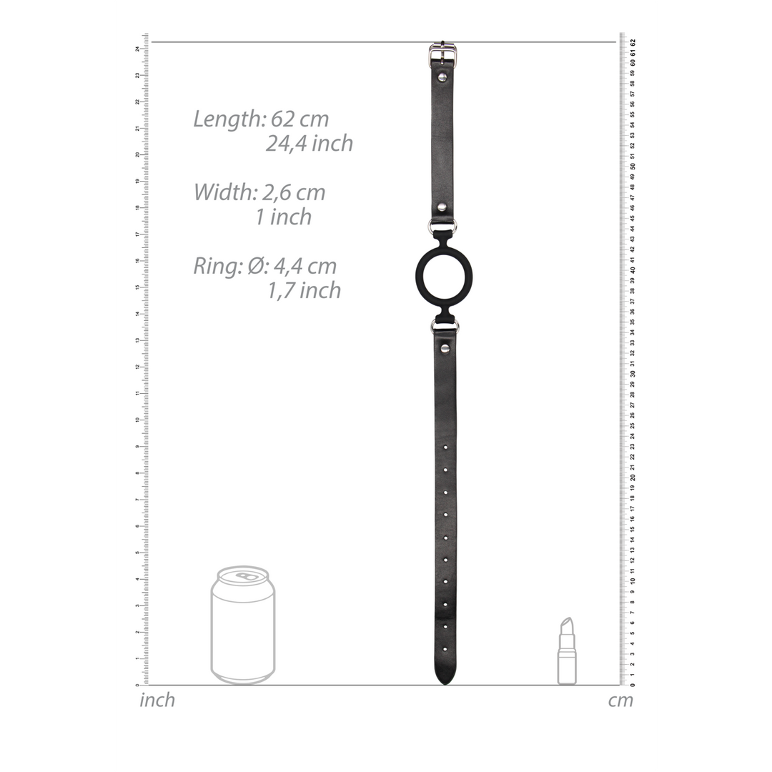 Siliconen Ring Gag met Leren Straps