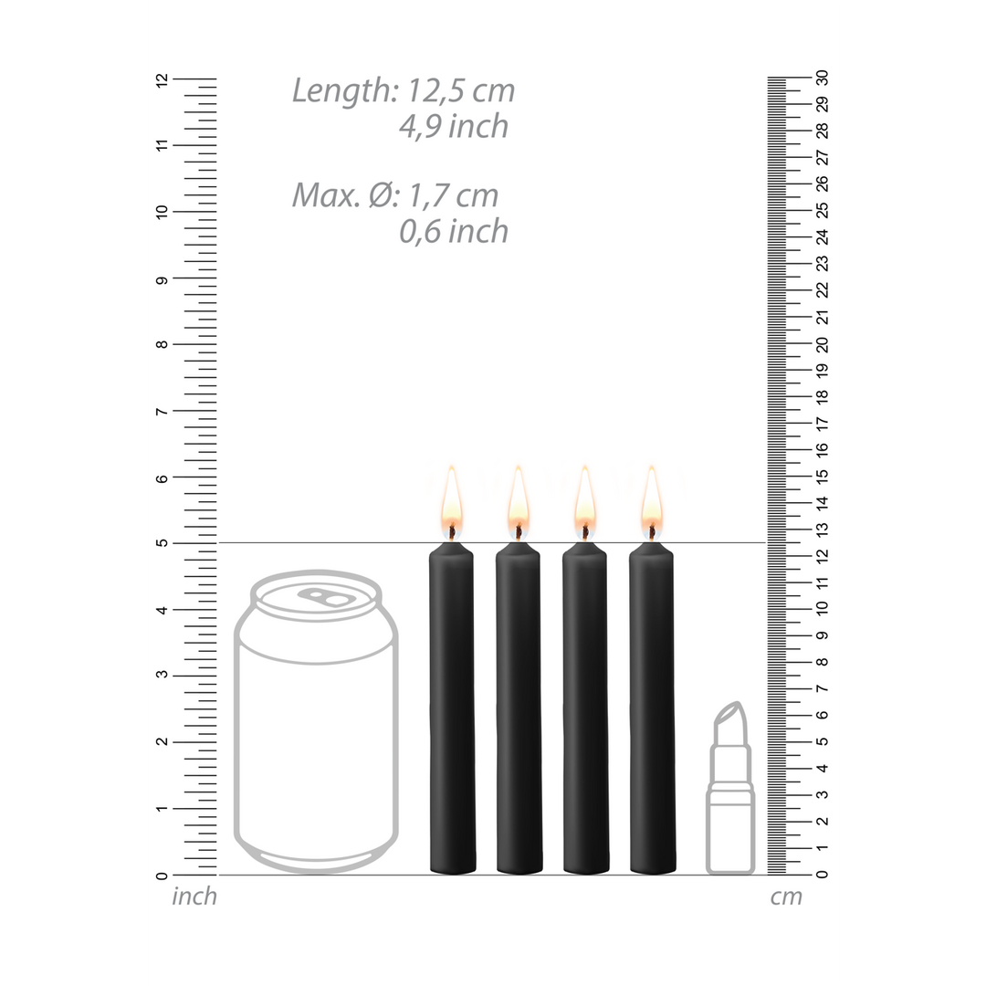 Plagen Waskaarsen – 4 Stuks – Zwart