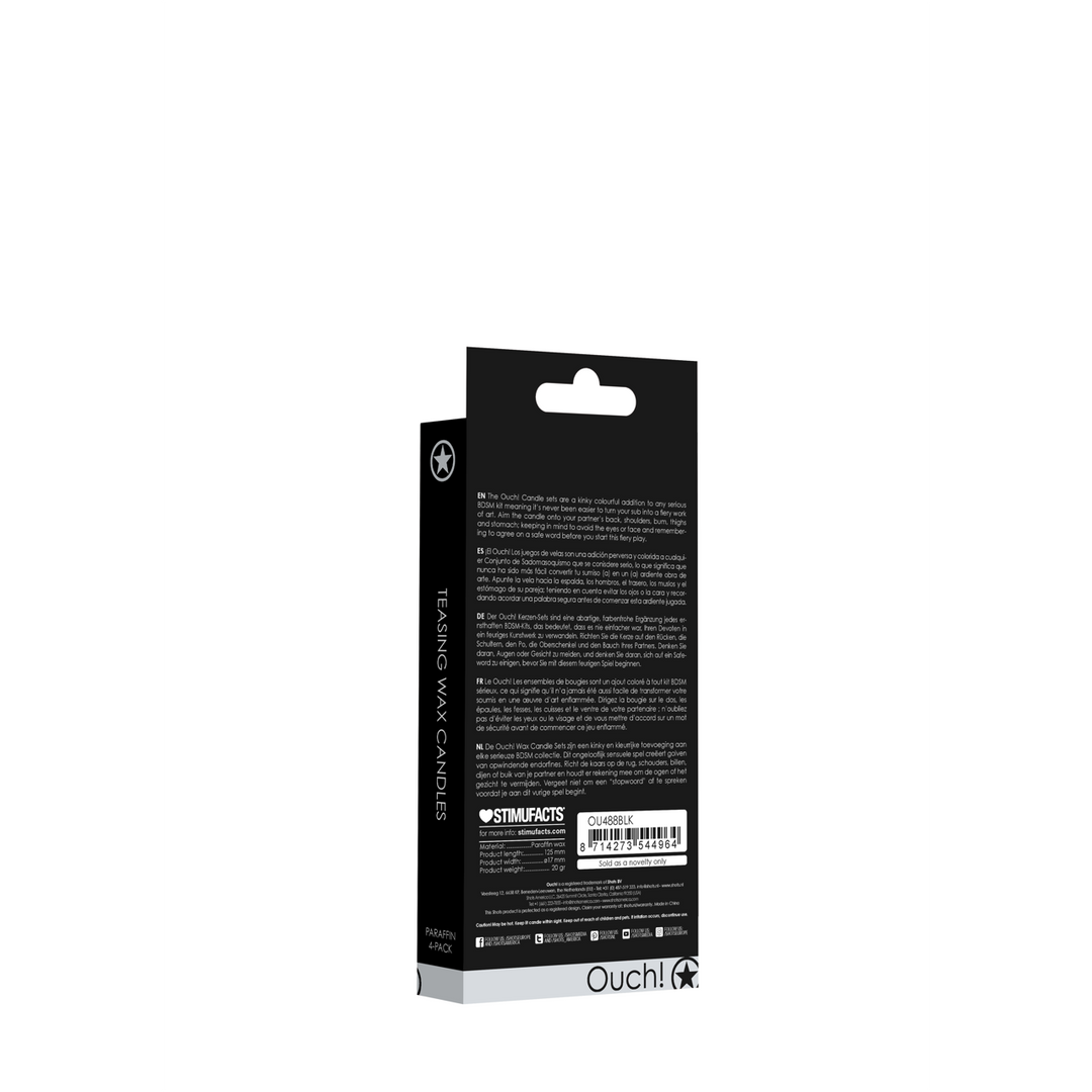 Plagen Waskaarsen – 4 Stuks – Zwart