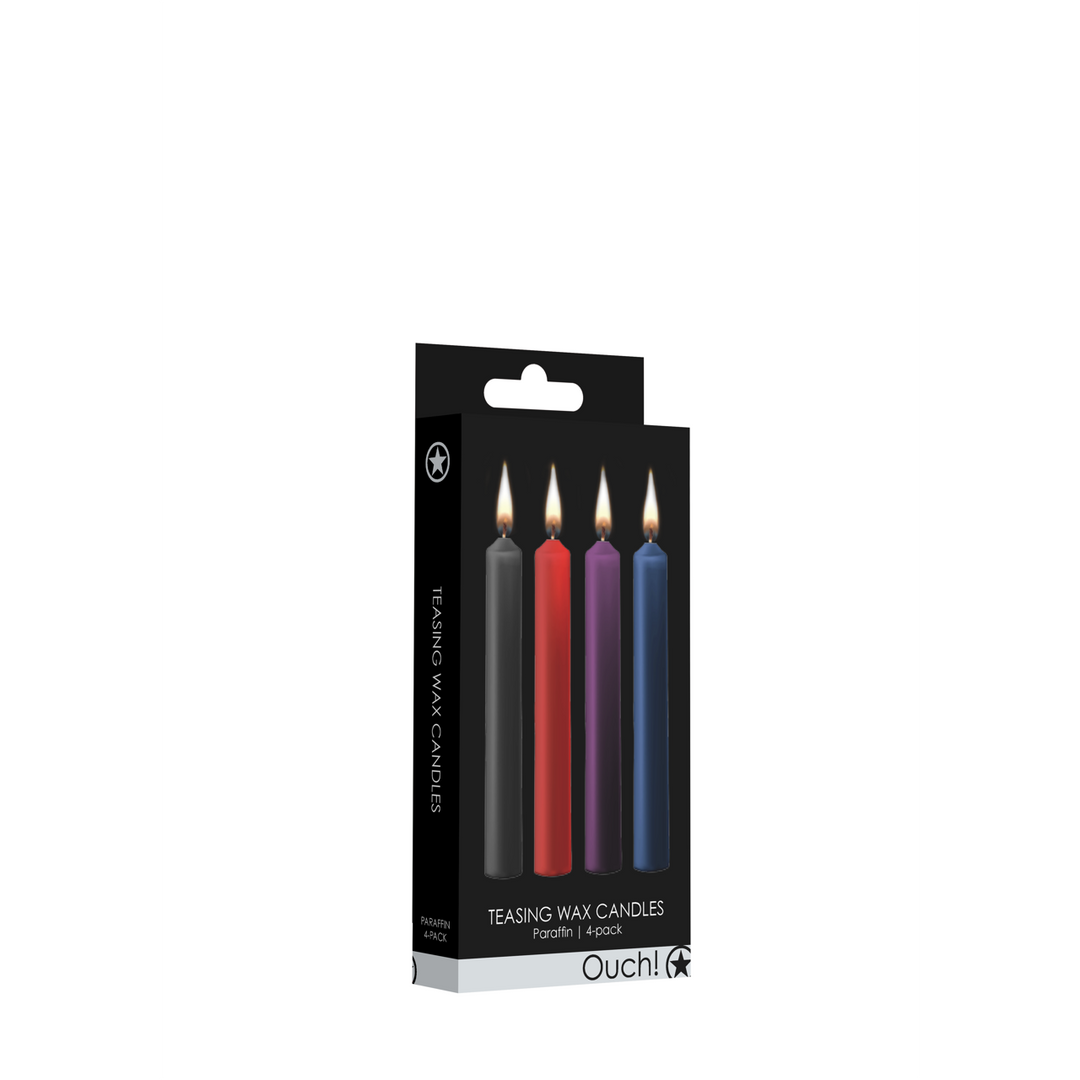 Plagerige Was Kaarsen – 4 Stukken – Multicolor