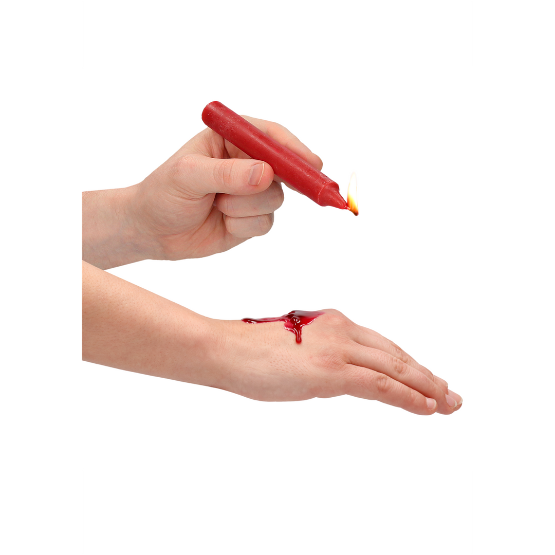 Plagerige Wax Kaarsen – 4 Stuks – Rood