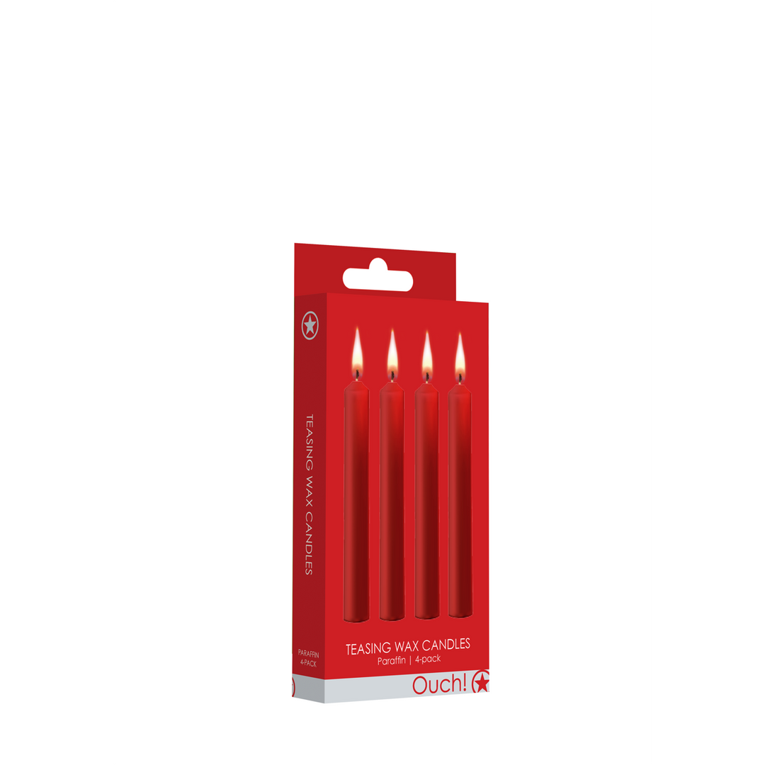 Plagerige Wax Kaarsen – 4 Stuks – Rood