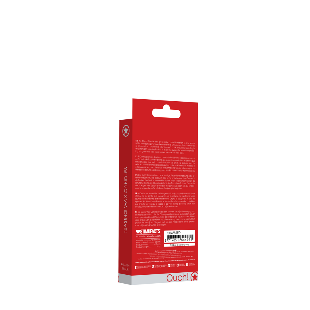 Plagerige Wax Kaarsen – 4 Stuks – Rood