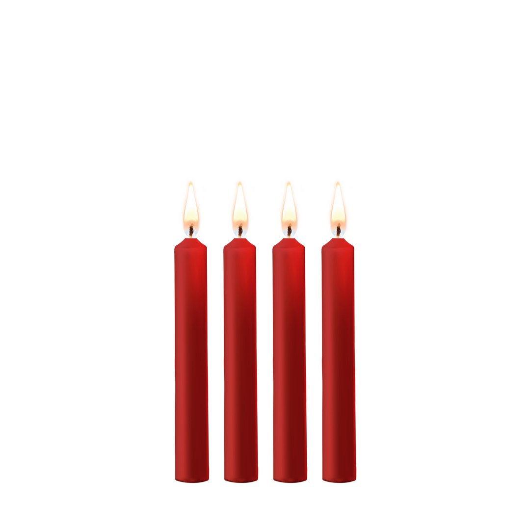 Plagerige Wax Kaarsen – 4 Stuks – Rood