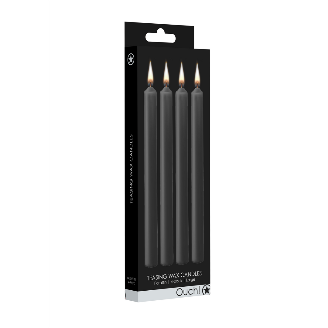 Plagen Wax Kaarsen – 4 Stuks – Groot – Zwart