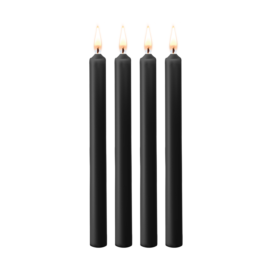 Plagen Wax Kaarsen – 4 Stuks – Groot – Zwart
