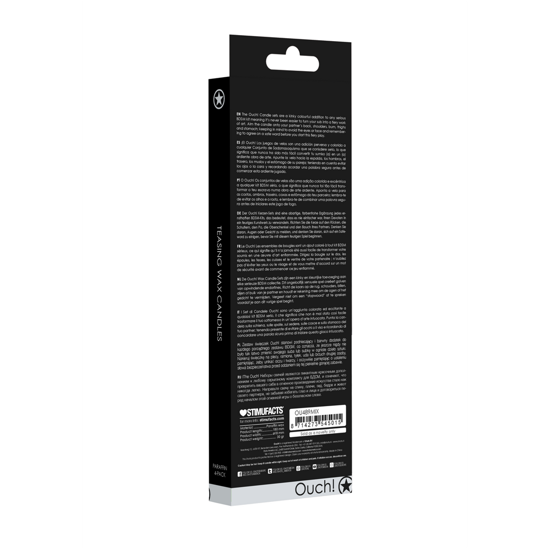 Teasing Wax Kaarsen – 4 Stuks – Groot – Multicolor