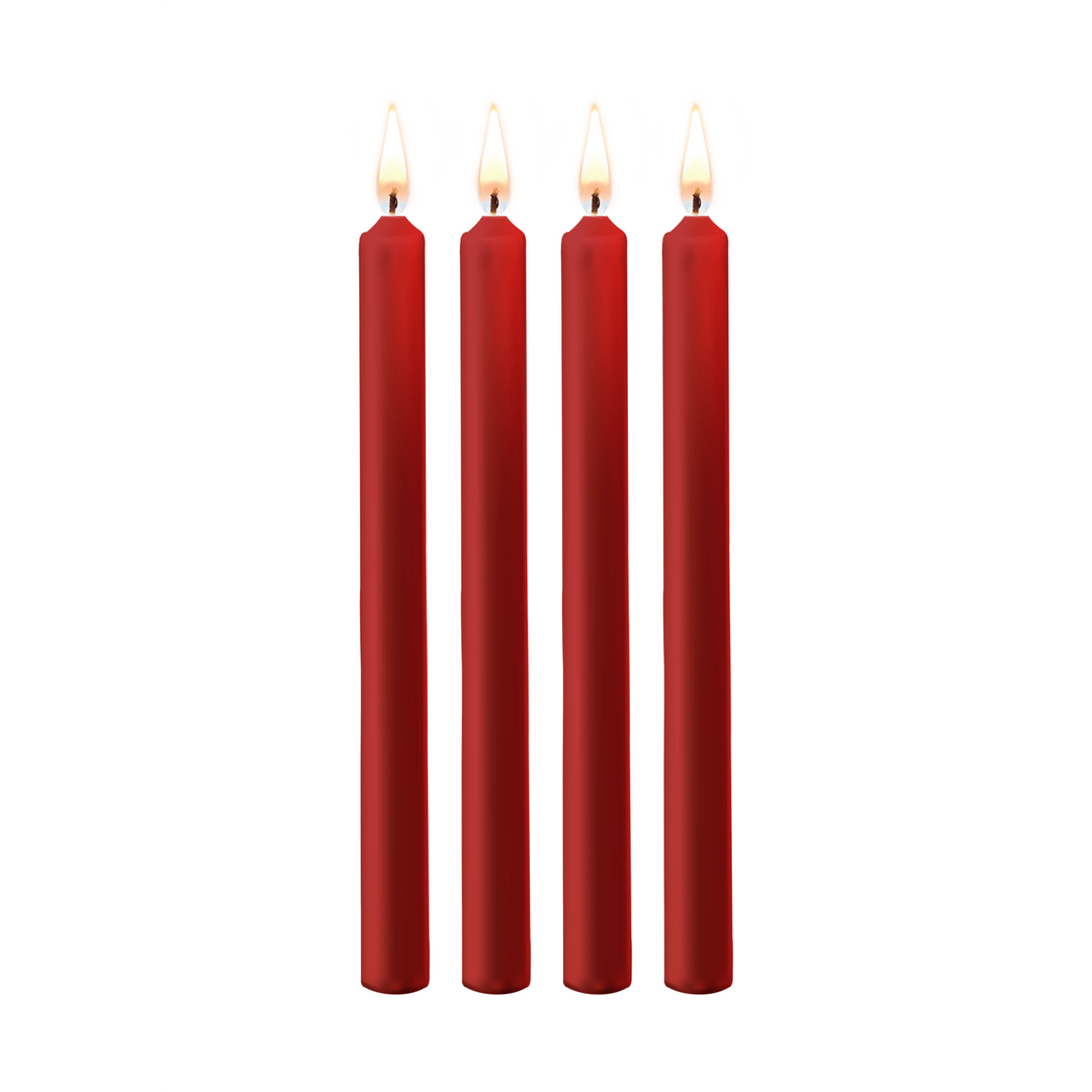 Plagen Kaarsen – 4 Stuks – Groot – Rood