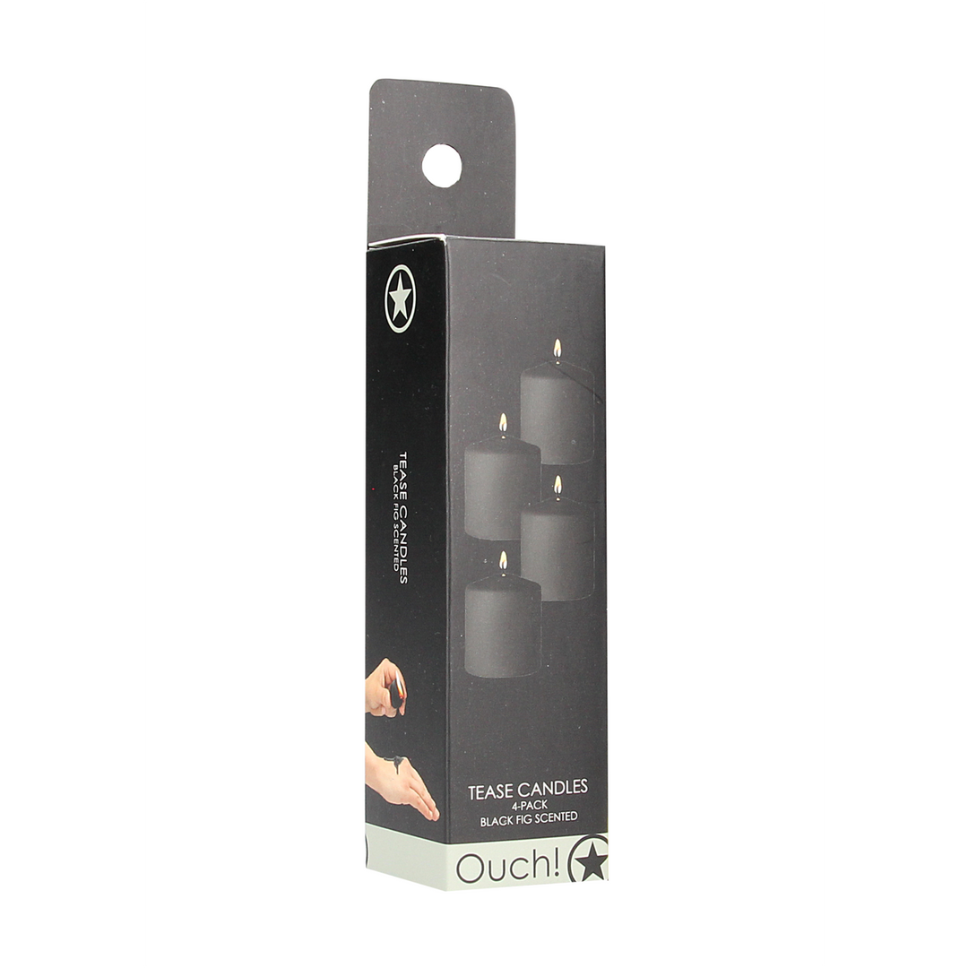 Tease Candles – Disobedient – 4 Stuks – Zwart