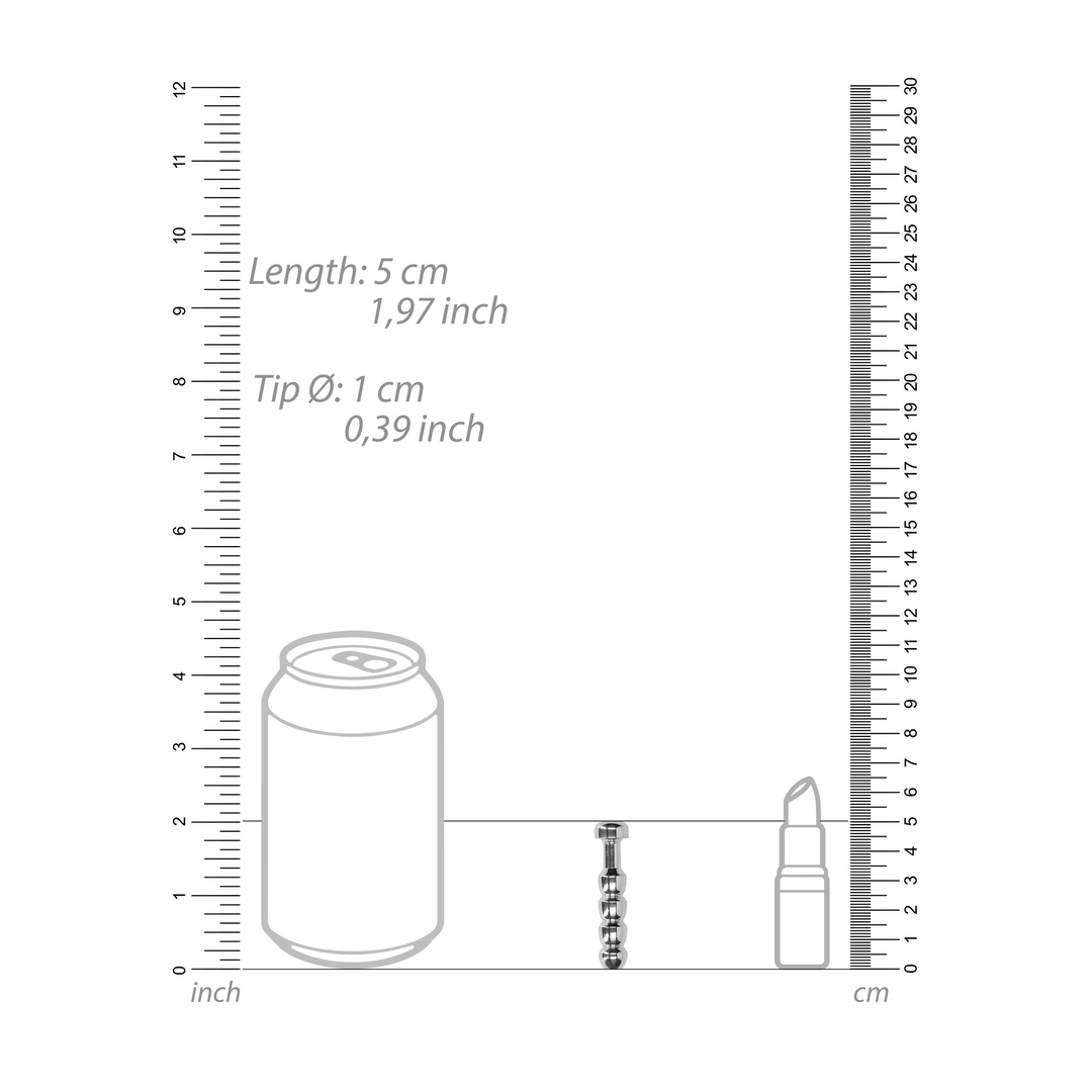 Ribbed Hollow Penis Plug – 0.4 / 10 mm