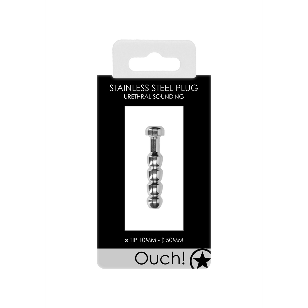 Ribbed Hollow Penis Plug – 0.4 / 10 mm