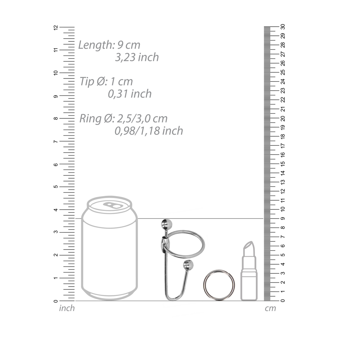 Stainless Steel Penis Plug with Ball – 0.4 / 10 mm