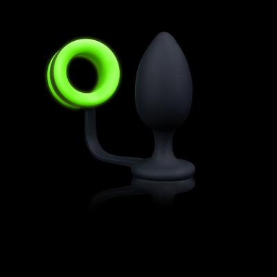 Buttplug met Cockring - Glow in the Dark Buttplug met Cockring - Glow in the Dark