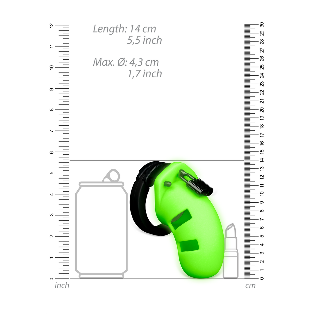 Model 20 Chastity Cage – Glow in the Dark – 4 / 9 cm