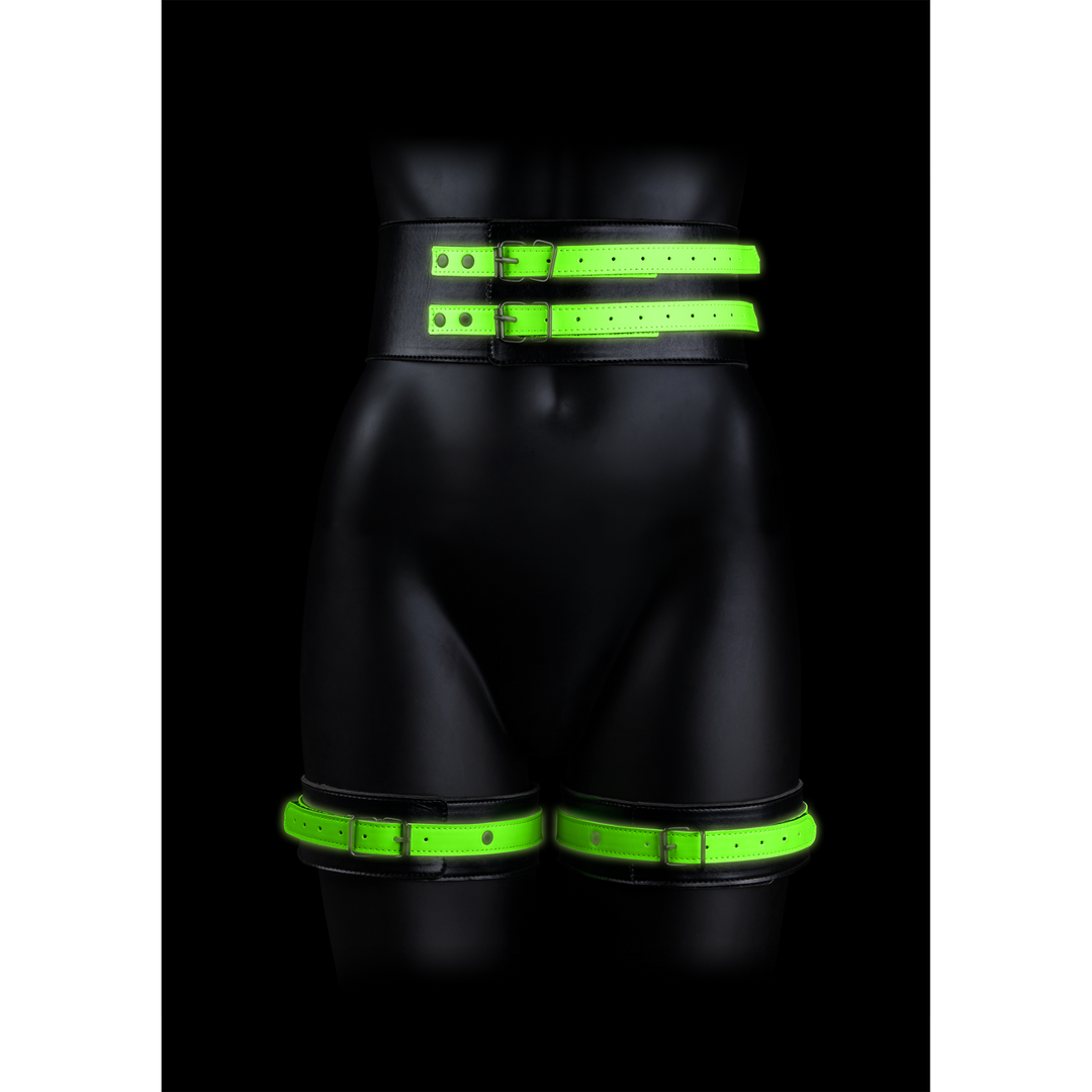 Dijbanden met Riempje en Handboeien – Glow in the Dark – S/M