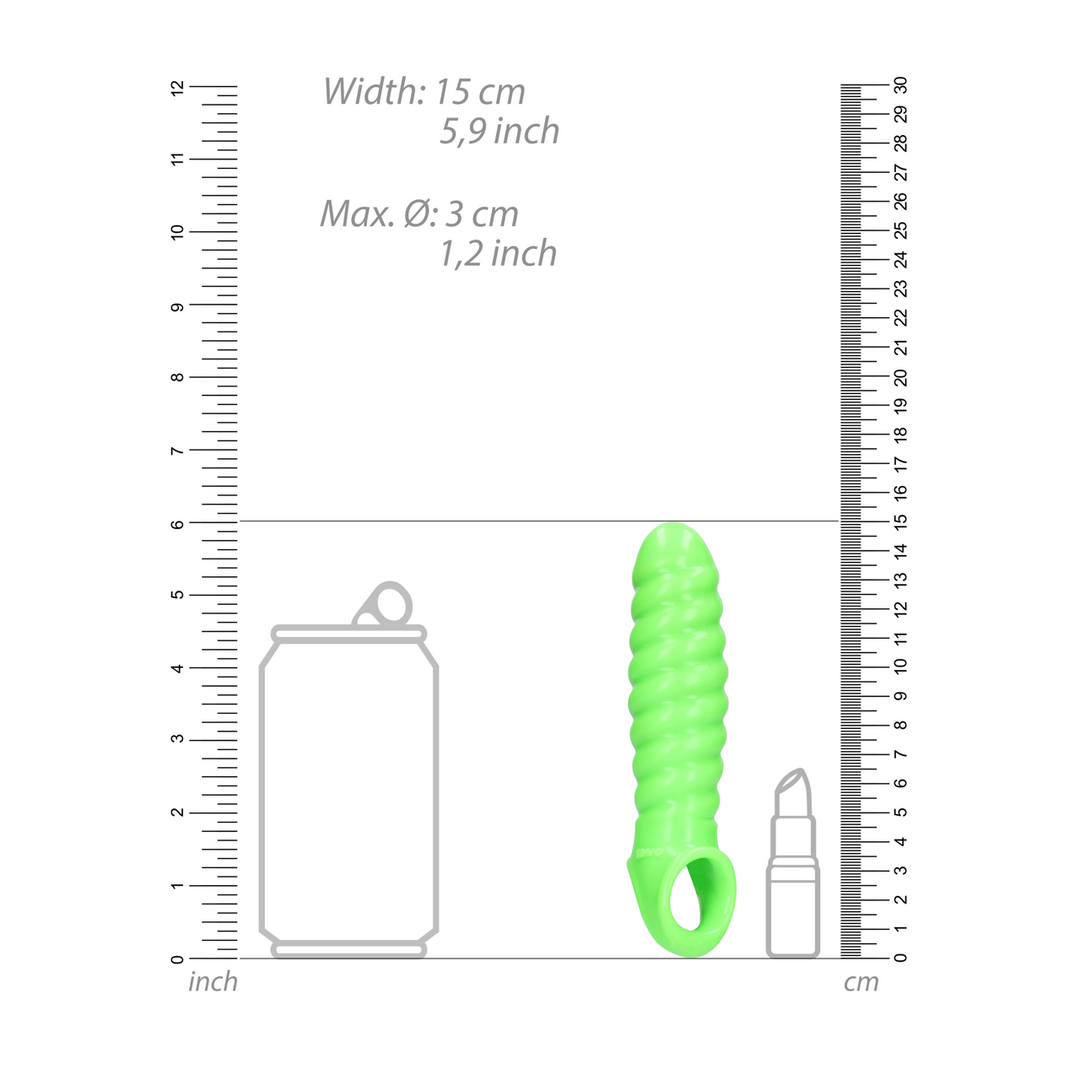 Swirl Rekbare Penis Sheath – Glow in the Dark