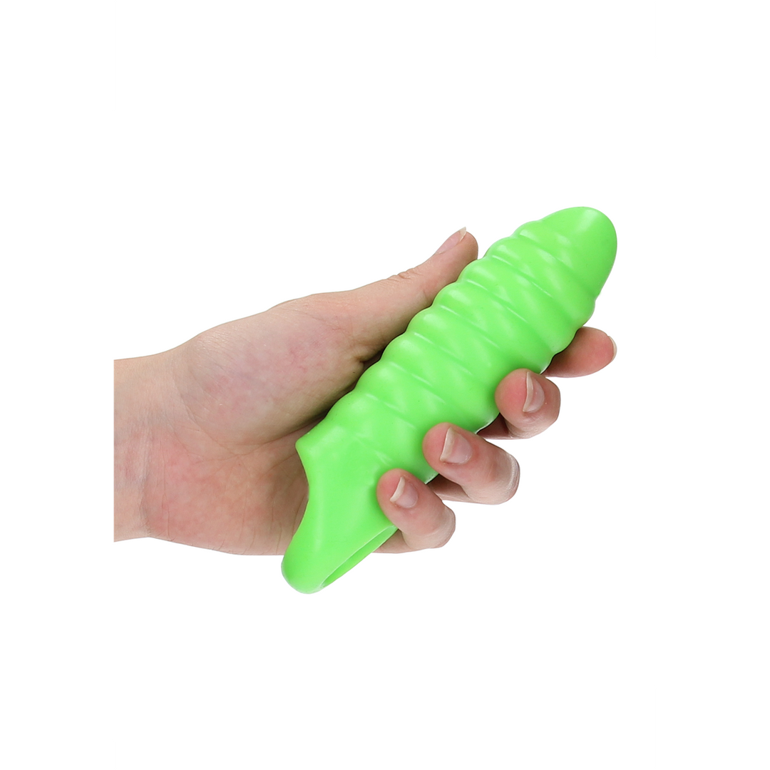 Swirl Dikke Rekbare Penis Sheath – Glow in the Dark