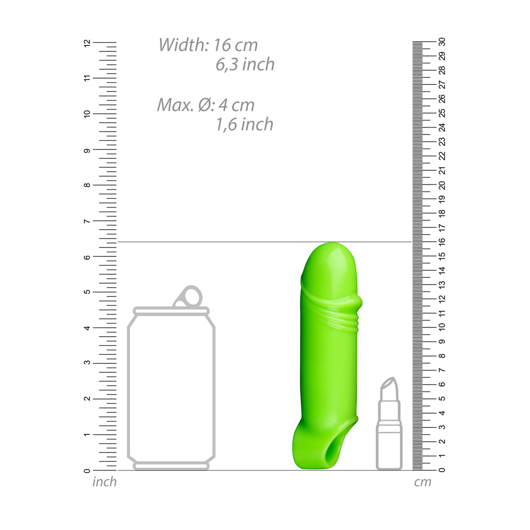 Zachte Dikke Rekbare Penis Huls – Glow in the Dark