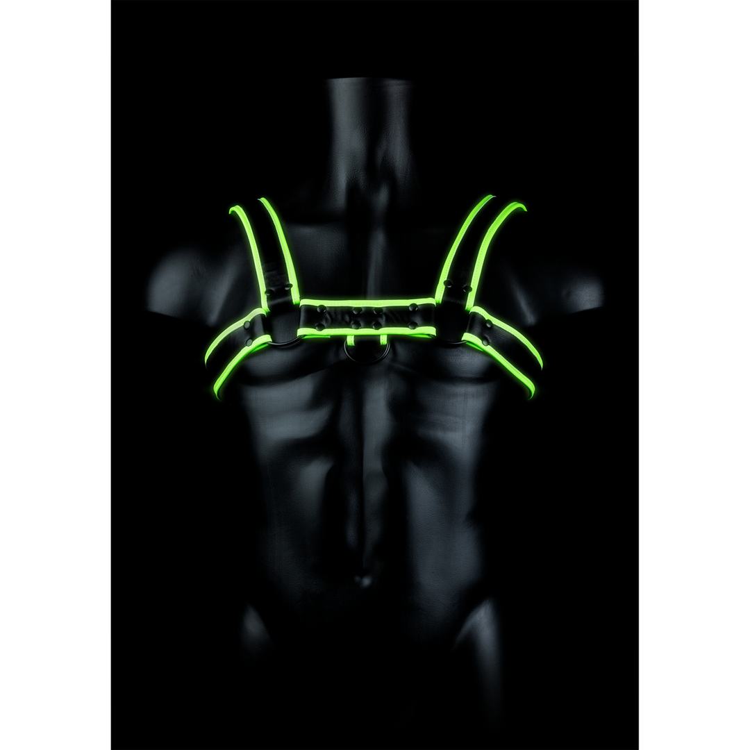 Borst Bulldog Harnas – Glow in the Dark – S/M