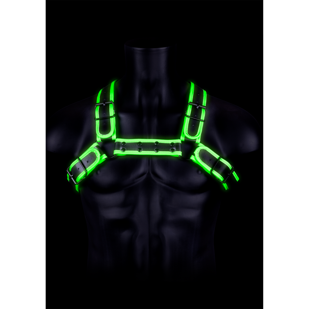 Bulldog Harnas met Gesp – Glow in the Dark – L/XL
