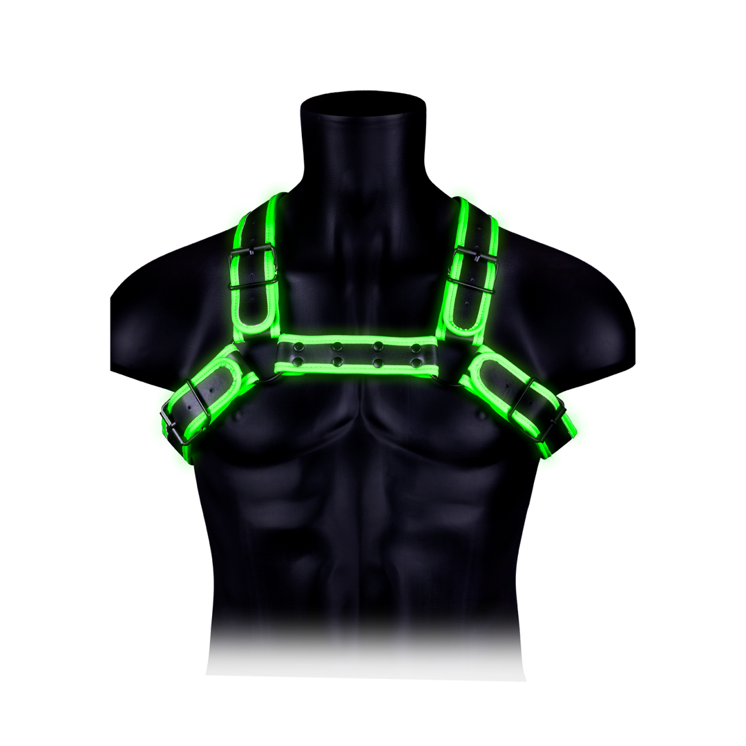 Bulldog Harnas met Gesp – Glow in the Dark – S/M