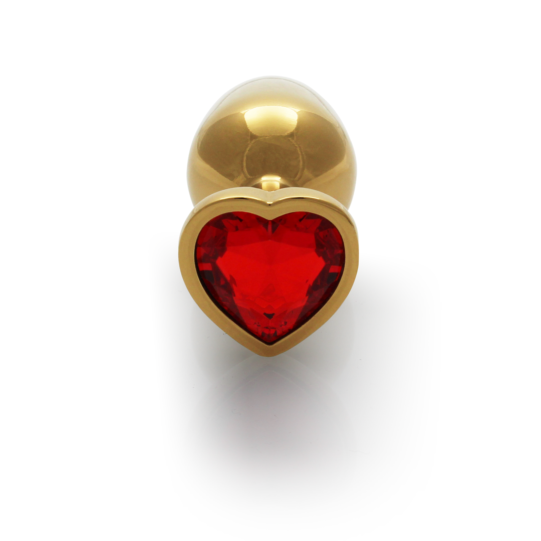 Hartvormige Edelpunt – Klein – Goud/Rood