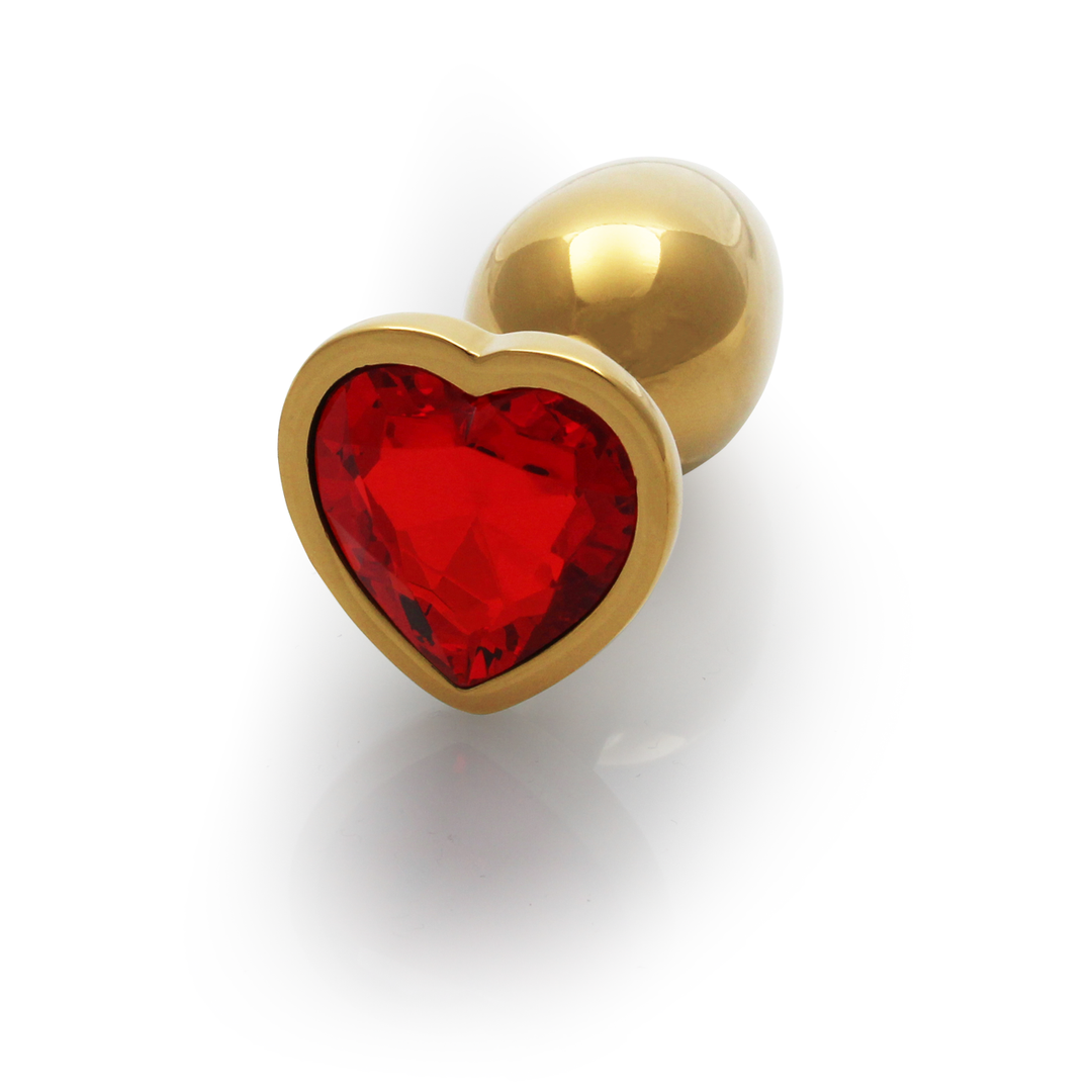 Hartvormige Edelpunt – Klein – Goud/Rood