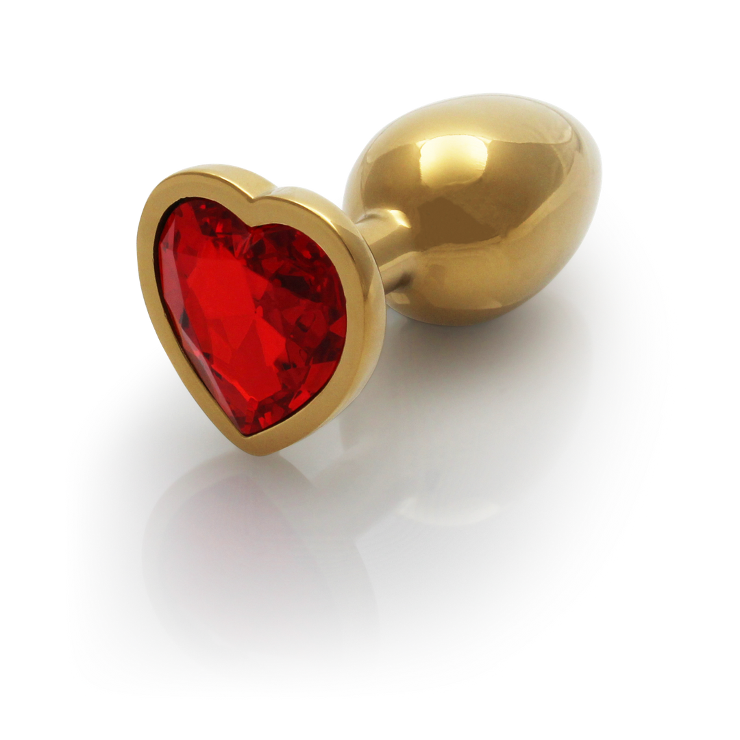 Hartvormige Edelpunt – Klein – Goud/Rood