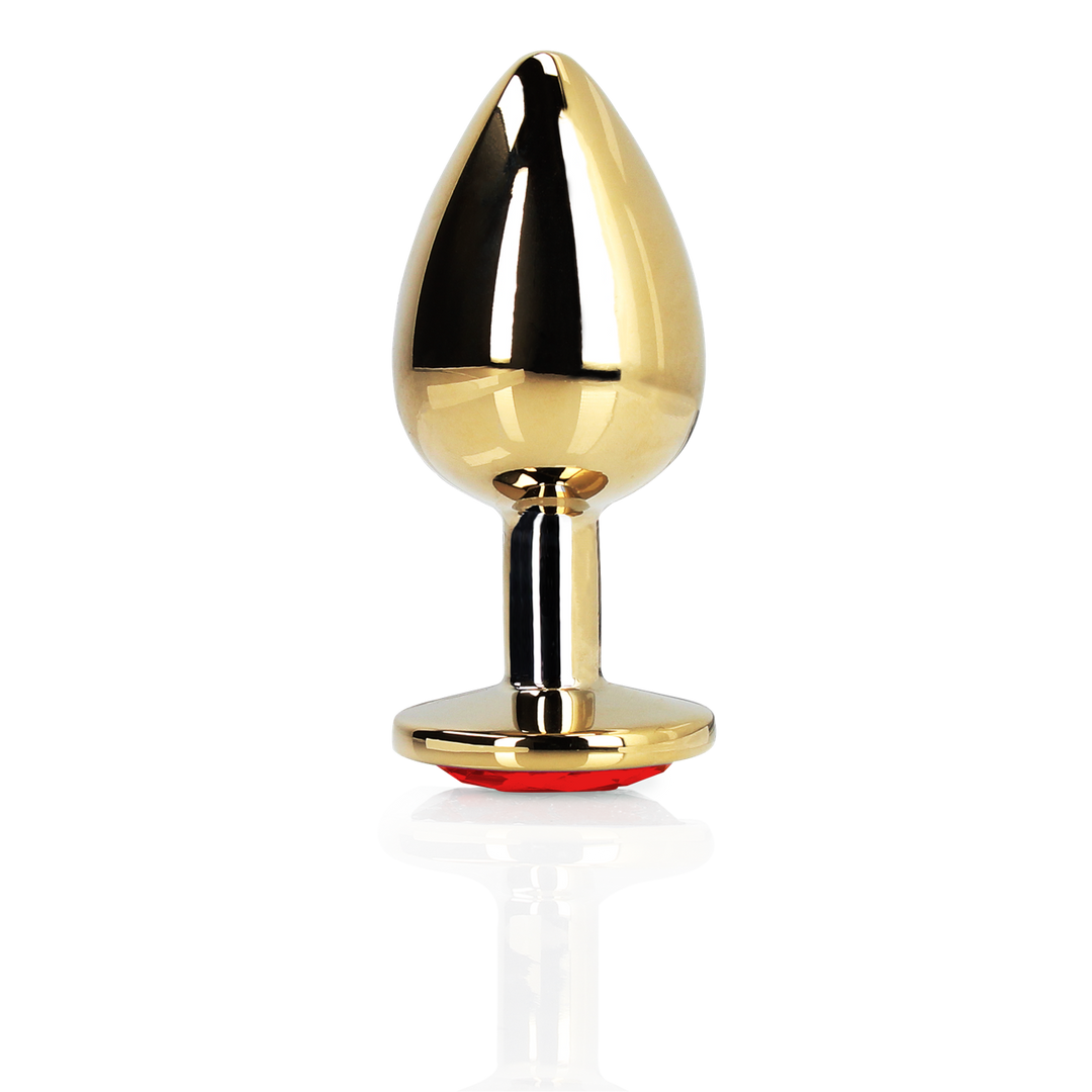 Hartvormige Edelpunt – Klein – Goud/Rood