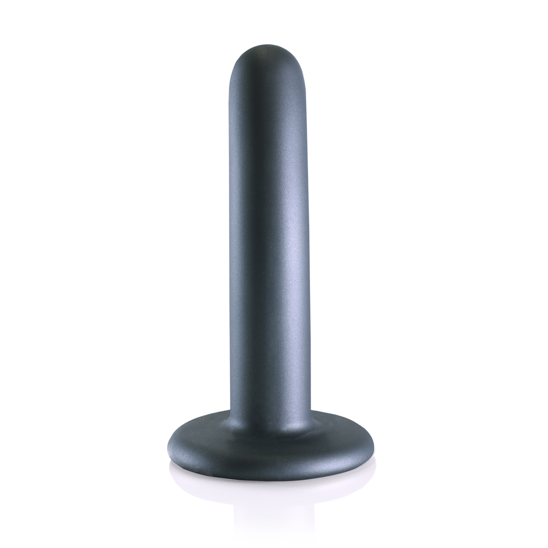 Zachte Siliconen G-Spot Dildo – 5” / 12 cm – Gunmetal
