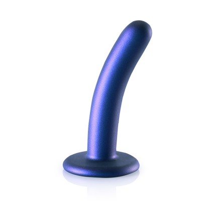 Zachte Siliconen G-Spot Dildo - 5'' / 12 cm - Metallic Blauw Zachte Siliconen G-Spot Dildo - 5'' / 12 cm - Metallic Blauw