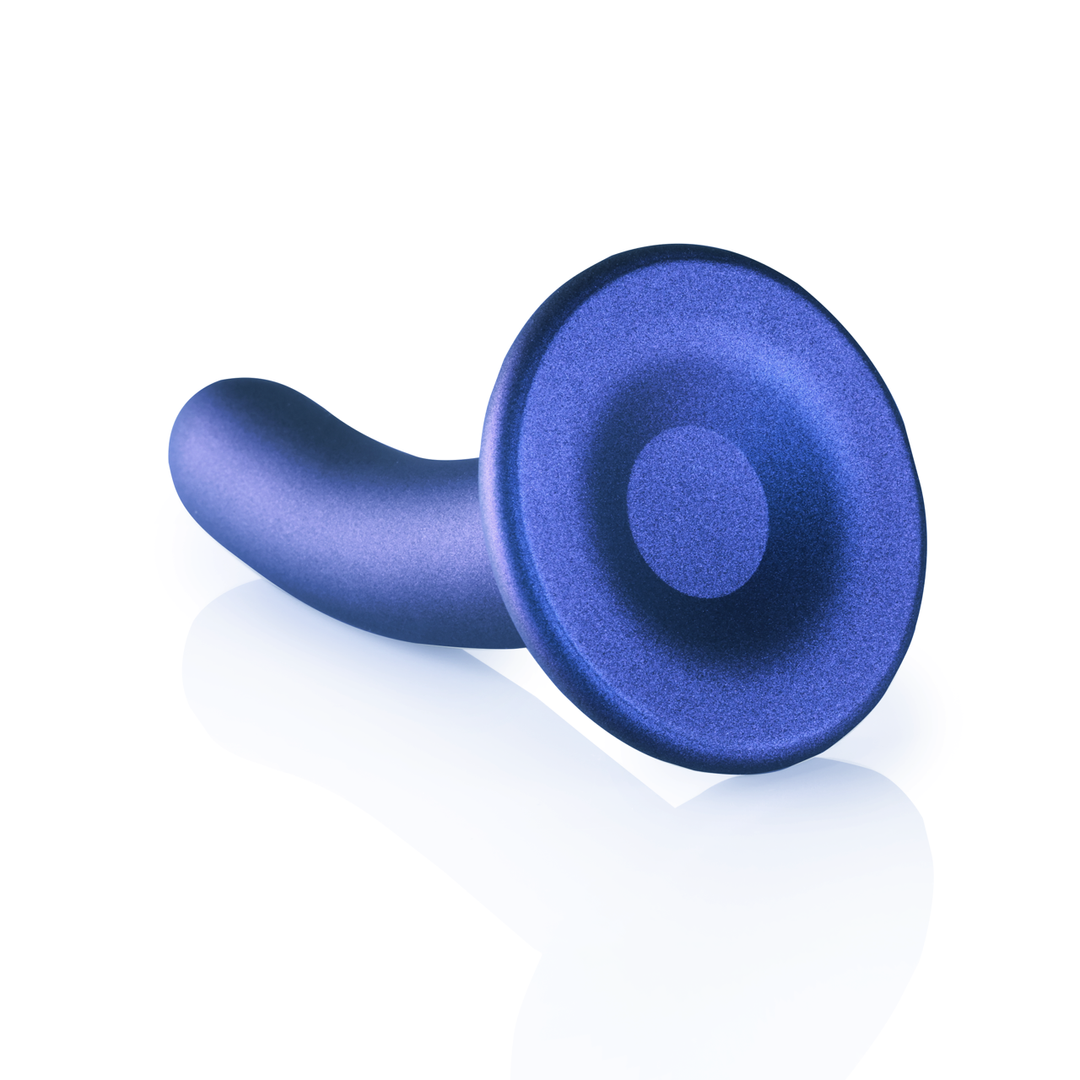Zachte Siliconen G-Spot Dildo – 5” / 12 cm – Metallic Blauw